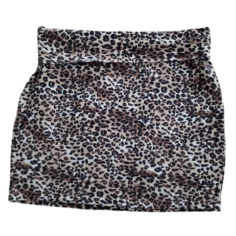 Charlotte Russe Leopard Print Micro Mini Skirt